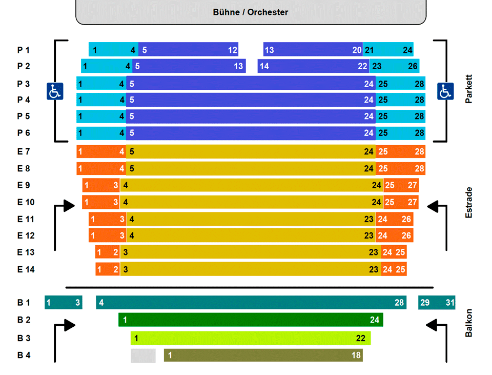 Saalplan Casino Bremgarten